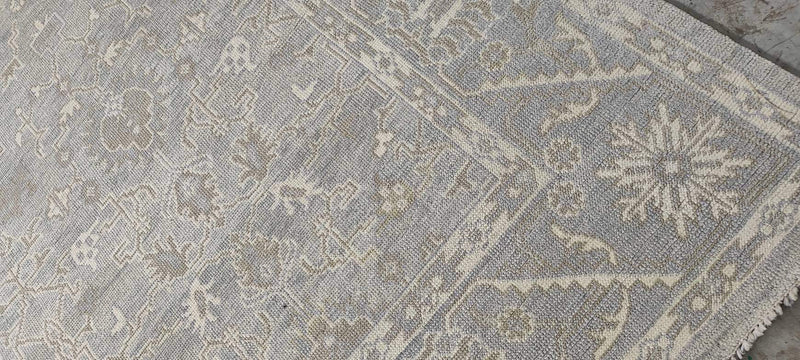 Winnifred White Washed Turkish Knot Oushak | Banana Manor Rug Company