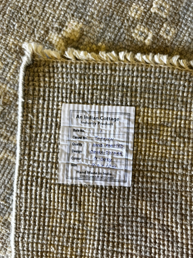 Winnifred White Washed Turkish Knot Oushak | Banana Manor Rug Company