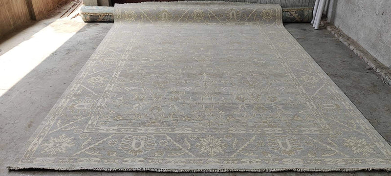 Winnifred White Washed Turkish Knot Oushak | Banana Manor Rug Company