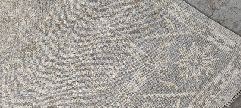 Winnifred White Washed Turkish Knot Oushak | Banana Manor Rug Company