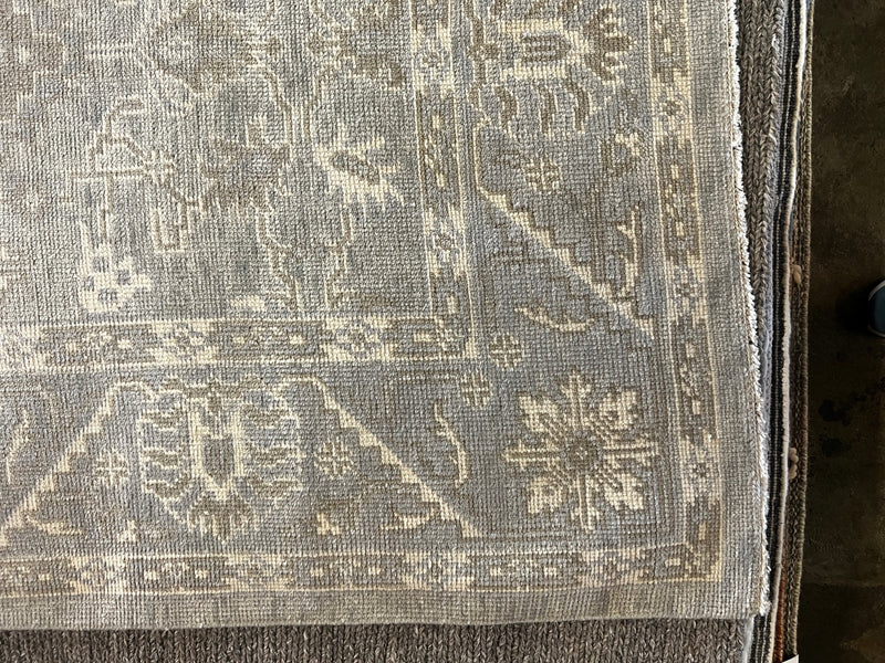 Winnifred White Washed Turkish Knot Oushak | Banana Manor Rug Company