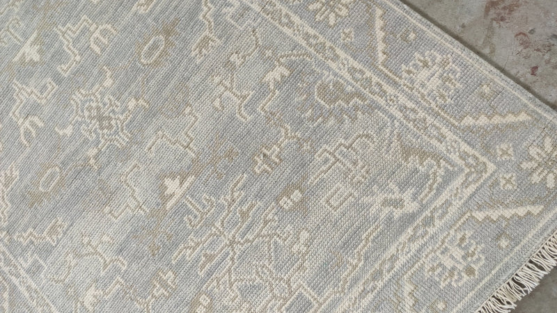 Winnifred White Washed Turkish Knot Oushak | Banana Manor Rug Company