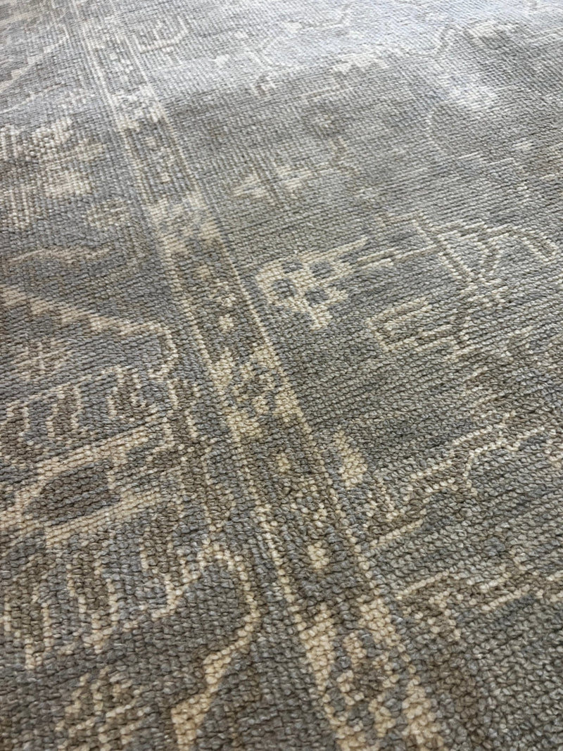 Winnifred White Washed Turkish Knot Oushak | Banana Manor Rug Company