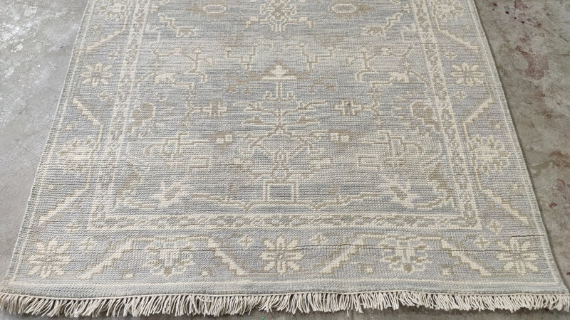 Winnifred White Washed Turkish Knot Oushak | Banana Manor Rug Company