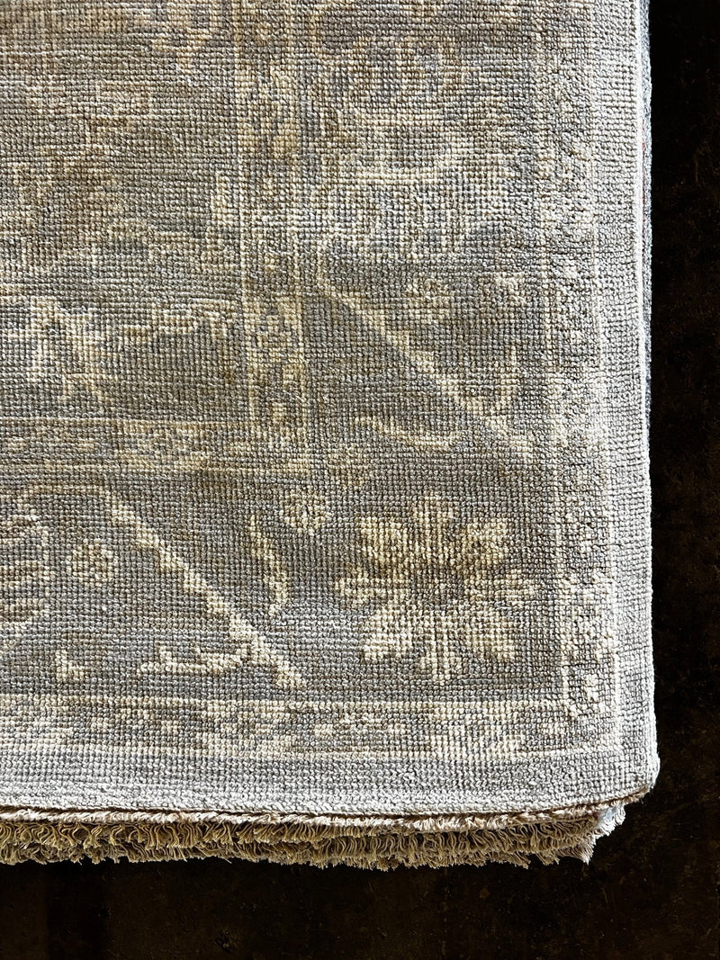 Winnifred White Washed Turkish Knot Oushak | Banana Manor Rug Company