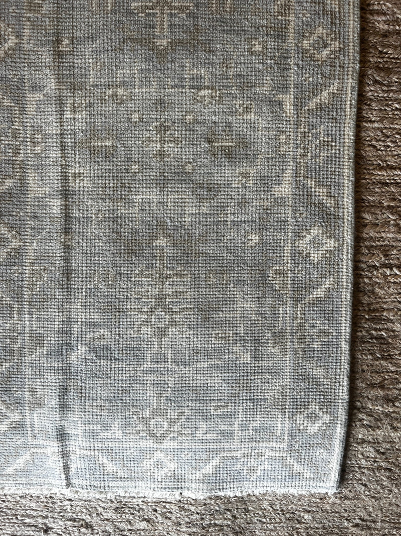 Winnifred White Washed Turkish Knot Oushak | Banana Manor Rug Company