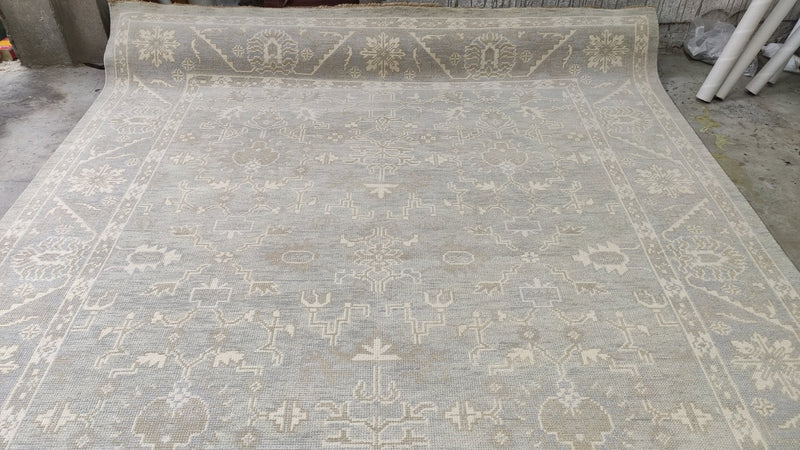 Winnifred White Washed Turkish Knot Oushak | Banana Manor Rug Company