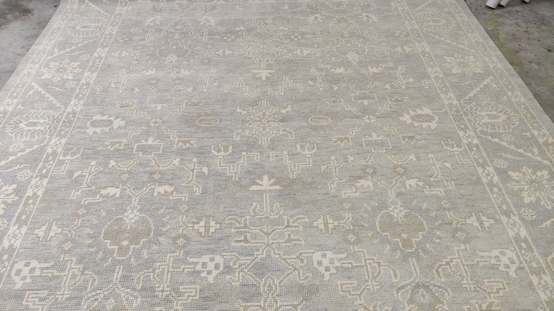 Winnifred White Washed Turkish Knot Oushak | Banana Manor Rug Company