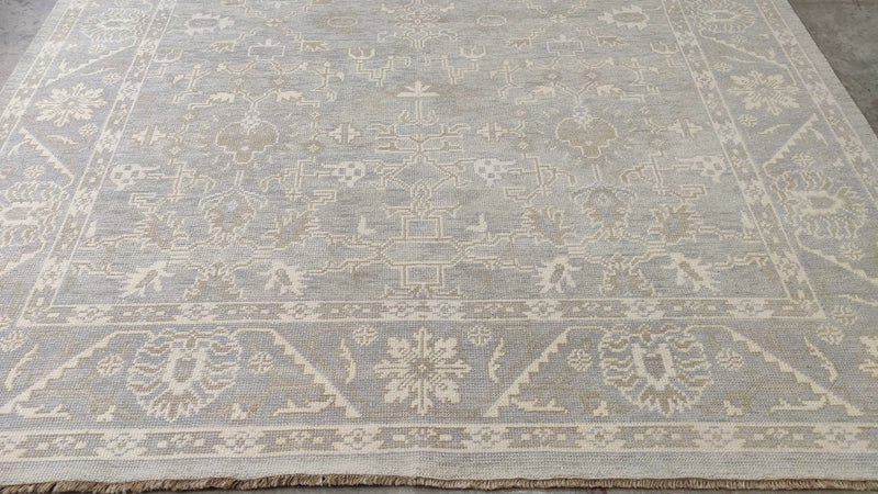 Winnifred White Washed Turkish Knot Oushak | Banana Manor Rug Company