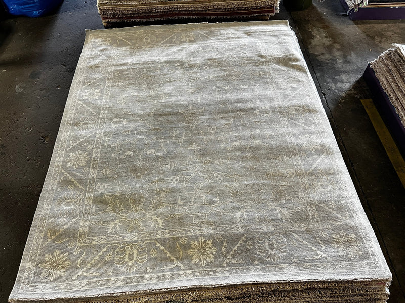 Winnifred White Washed Turkish Knot Oushak | Banana Manor Rug Company