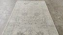 Wisteria 4x6 Silver Hand-Knotted Oushak Rug | Banana Manor Rug Company