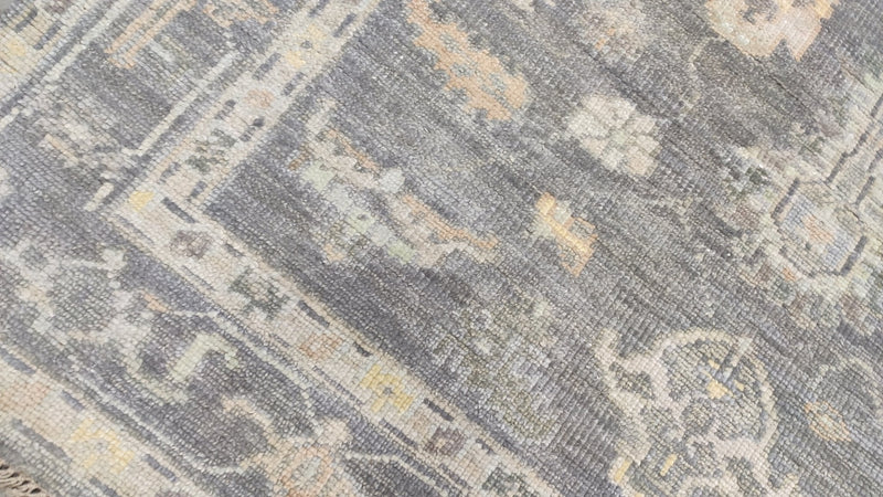 Yardley 5.6x8.3 Grey Hand-Knotted Oushak | Banana Manor Rug Company