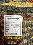 Yasmina 4x6.6 Medium Blue Hand-Knotted Oushak Rug | Banana Manor Rug Company