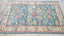 Yasmina 4x6.6 Medium Blue Hand-Knotted Oushak Rug | Banana Manor Rug Company