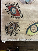 Yvonne Strahovski Hand-Knotted Modern Rug Tan Multi-Colored 4x6.6 | Banana Manor Rug Company