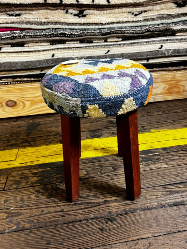 Zac Hanson Wooden Upholstered Stool 12x12x16 (Assorted Styles) | Banana Manor Rug Company