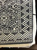 Zaira 5x7.9 Blue and Ivory Hand-Knotted Modern Rug | Banana Manor Rug Company