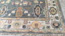 Zena 6x9 Dark Grey and Ivory Hand-Knotted Oushak Rug | Banana Manor Rug Company