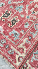 Zoe Bryant Hand-Knotted Red Oushak Runner | Banana Manor Rug Company
