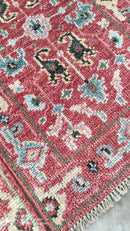 Zoe Bryant Hand-Knotted Red Oushak Runner | Banana Manor Rug Company