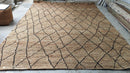 Zuul 10x13.3 Handwoven Natural and Black Tribal Jute Rug | Banana Manor Rug Company