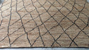 Zuul 10x13.3 Handwoven Natural and Black Tribal Jute Rug | Banana Manor Rug Company