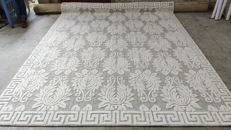 Painkiller 8x12 Silver and Grey Handwoven Rug | Banana Manor Rug Company