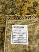 Charlotte la Bouf 3x12  Light Green and Tan Hand-Knotted Oushak Rug