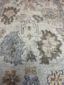 Liliana 4x6 Sky Blue and Beige Hand-Knotted Bamboo Silk Oushak Rug | Banana Manor Rug Company