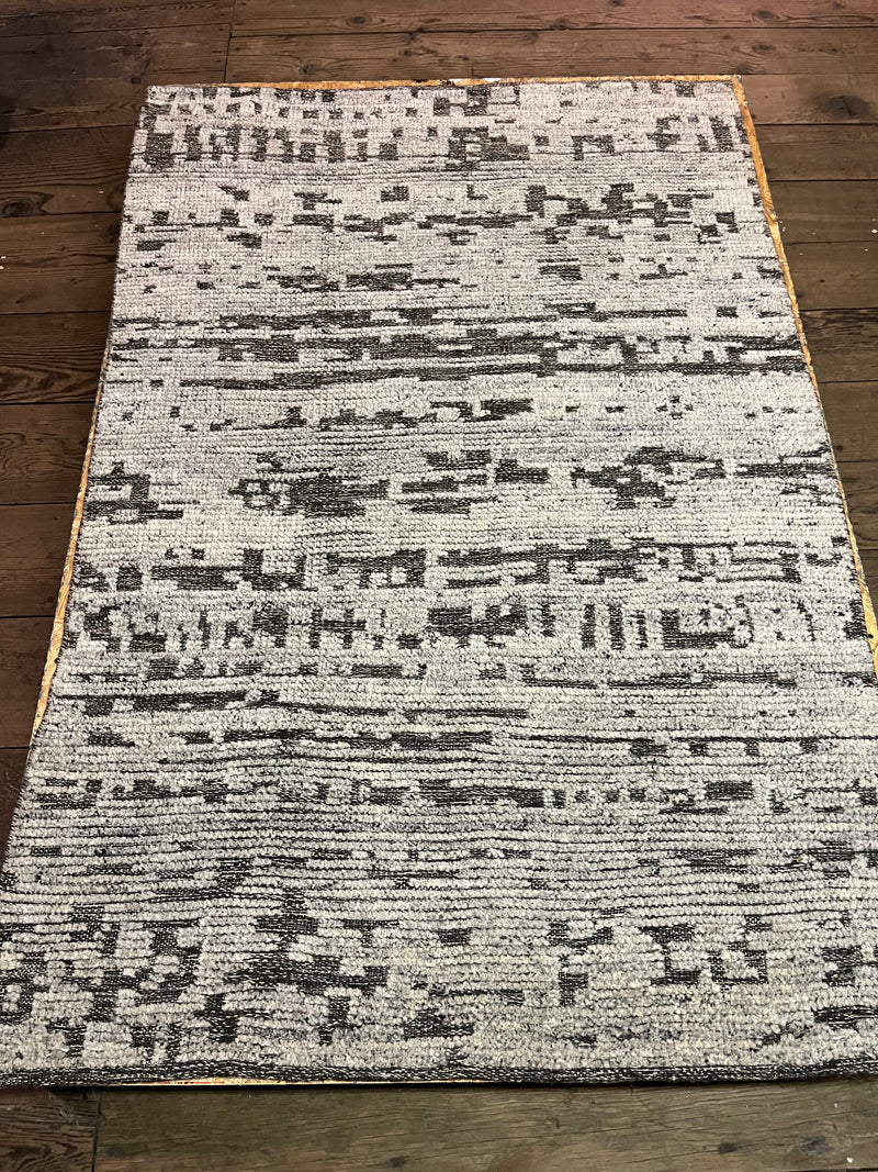 Joel Flaherty 4x6 Gray Hand-knotted Modern Abstract Rug | Banana Manor Rug Company