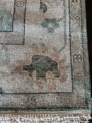 Mara Miller 10X14 Light Green and Tan Hand-Knotted Oushak Rug