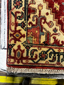 Warhol 2.6x11.9 Rust and Ivory Hand-Knotted Serapi Runner Rug