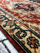 Warhol 2.6x11.9 Rust and Ivory Hand-Knotted Serapi Runner Rug