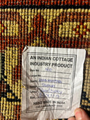 Warhol 2.6x11.9 Rust and Ivory Hand-Knotted Serapi Runner Rug