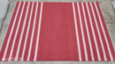 Alonzo Agadir 4.6x6.6 Handwoven Striped Orange and White Durrie Rug | Banana Manor Rug Company