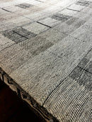 Alowishus 5.3x7.6 Beige and Ivory Handwoven Durrie Rug | Banana Manor Rug Factory Outlet