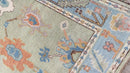 Ames 6x9 Light Green and Light Blue Hand-Knotted Oushak Rug | Banana Manor Rug Company