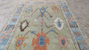 Ames 6x9 Light Green and Light Blue Hand-Knotted Oushak Rug | Banana Manor Rug Company