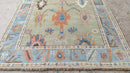 Ames 6x9 Light Green and Light Blue Hand-Knotted Oushak Rug | Banana Manor Rug Company