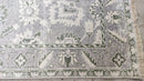 Audrey 5.6x8 Hand-Knotted Silver and Grey Wool and Viscose Oushak Rug | Banana Manor Rug Company
