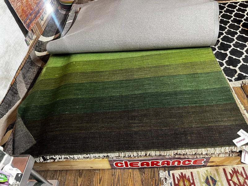 Aurelio 6.6x8 Durrie Rug | Banana Manor Rug Factory Outlet