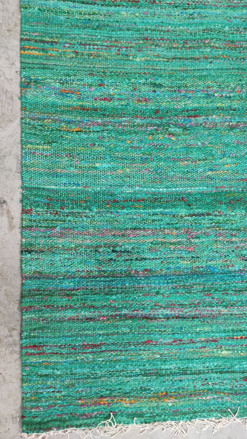 Beall 6x9 Handwoven Green Sari Silk Rug | Banana Manor Rug Company