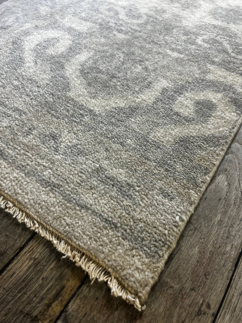 "Bess" Grey Hand-Knotted Oushak 8x10 | Banana Manor Rug Company