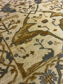 Bliss 4.6x6.3 Ivory Hand-Knotted Oushak Rug | Banana Manor Rug Company