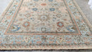 Brinley 8.9x11.9 Beige and Light Blue Hand-Knotted Oushak Rug | Banana Manor Rug Company