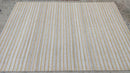 Cafe Au Lait 5.3x7.6 Beige and Ivory Handwoven Striped Durrie Rug | Banana Manor Rug Company