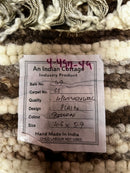 Camilla 4.6x6.6 Brown and White Striped Handwoven Durrie Rug | Banana Manor Rug Factory Outlet