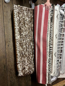Camilla 4.6x6.6 Brown and White Striped Handwoven Durrie Rug | Banana Manor Rug Factory Outlet