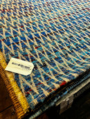 Cerulean 5.3x7.6 Blue Sari Silk Textured Rug | Banana Manor Rug Factory Outlet