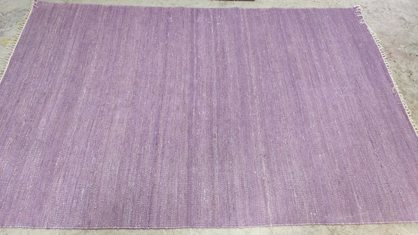 Cesare 5.3x8 Handwoven Purple Sari Silk Rug | Banana Manor Rug Company